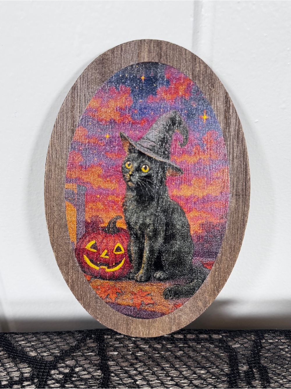 NEW 2026 Target Bullseye Playground Black Cat Halloween Wood Decor